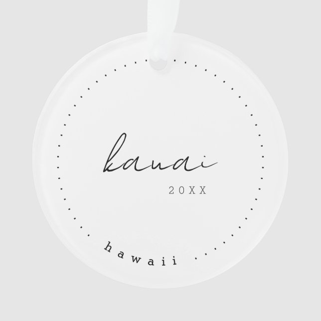 Kauai Hawaii Travel United Staaten Simple Ornament (Vorderseite)