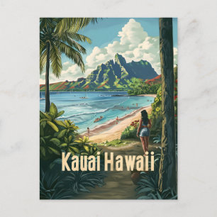 Kauai Hawaii Vintag Postkarte
