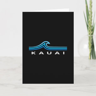 Kauai Hawaii Wellen Vintage Herren Damen Mädchen J Karte