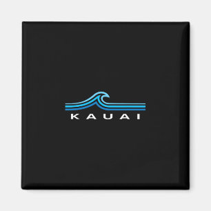 Kauai Hawaii Wellen Vintage Herren Damen Mädchen J Magnet