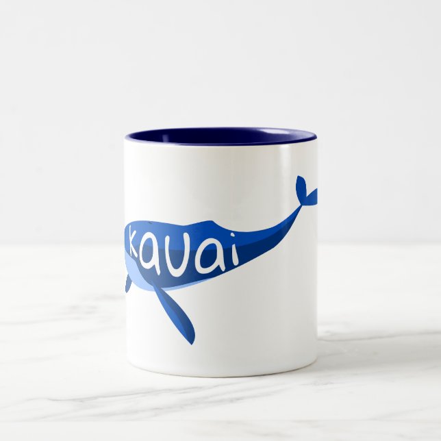 Kauai Hawaii Whale Zweifarbige Tasse (Mittel)