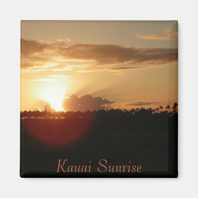 Kauai Hawaiian Sunrise Magnet (Vorne)