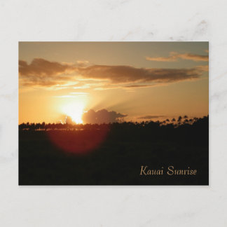 Kauai-Hawaiianer-Sonnenaufgang Postkarte