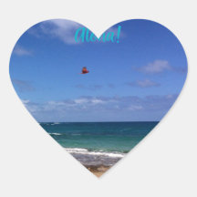 Kauai heart Aloha Aufkleber