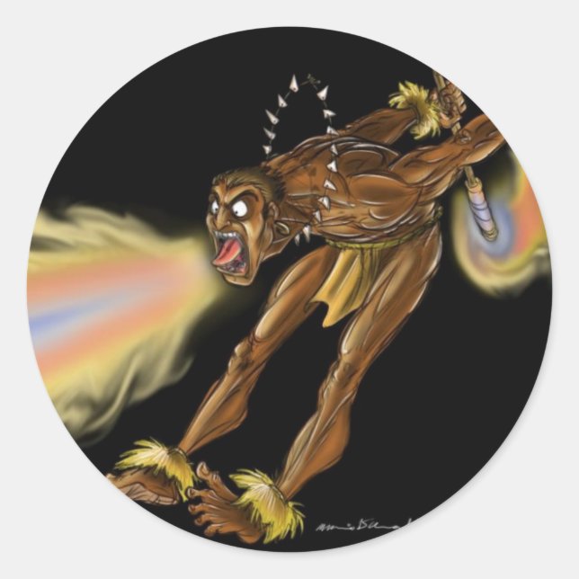 Kauai Hot Mouth Farbe endgültig Runder Aufkleber (Vorderseite)