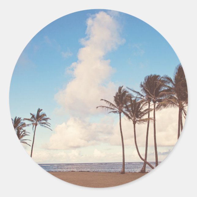 Kauai Island Palms Sticker (Vorderseite)