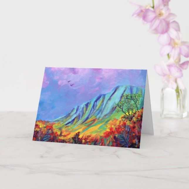 Kauai Kalalau Valley Grußkarte Karte (Orchidee)