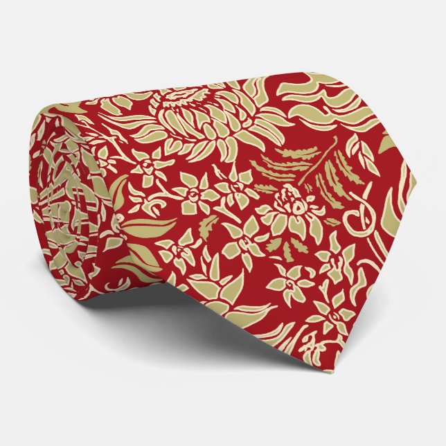 Kauai Morning Hawaii Protea Floral Krawatte (Gerollt)