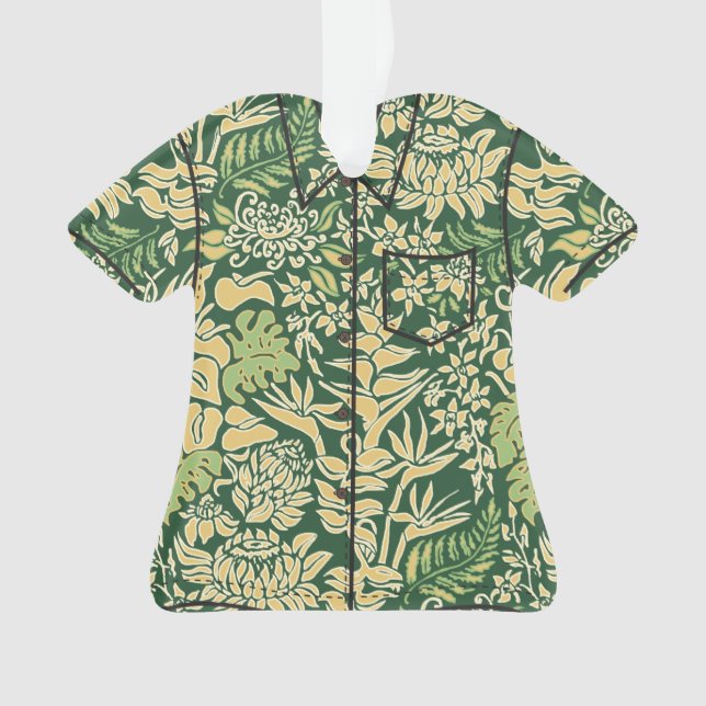 Kauai Morning Hawaiian Protea Floral Aloha Shirt Ornament (Vorderseite)