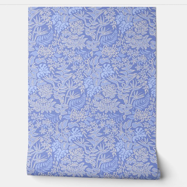 Kauai Morning Hawaiian Protea Floral - Peri Tapete (Abrollen)