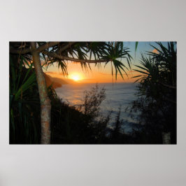 Kauai Na Pali Coast Sunset Poster