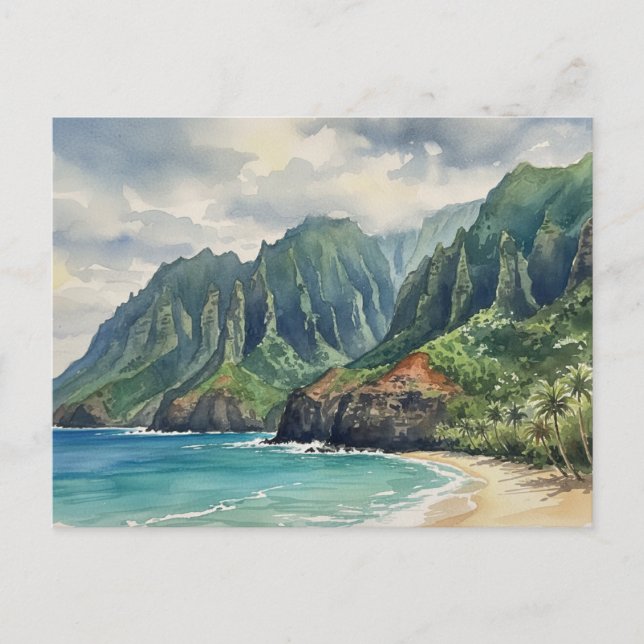 Kauai Na Pali Küste Postkarte (Vorderseite)