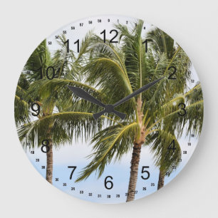 Kauai Palm Große Wanduhr