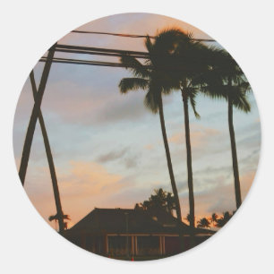 Kauai Palms Runder Aufkleber