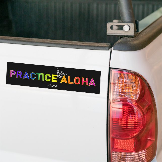 Kauai - Praxis Aloha Shaka (Hang locker) Autoaufkleber (Auf Lkw)