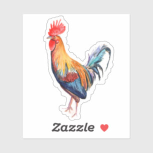 Kauai Rooster Chicken Hawaii Tiersticker Aufkleber