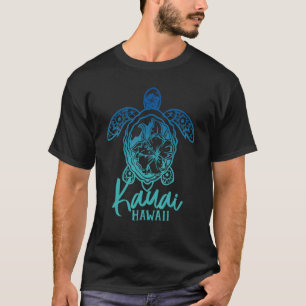 Kauai Sea Turtles Hawaiian Marine Turtle Blume Tr T-Shirt