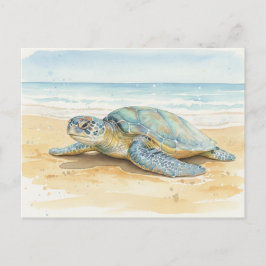 Kauai-Seeschildkröten ruhen am Strand Postkarte