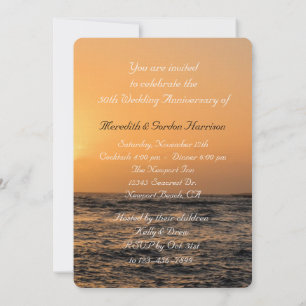 Kauai-Sonnenuntergangs-Hochzeit-Jubiläum Einladung