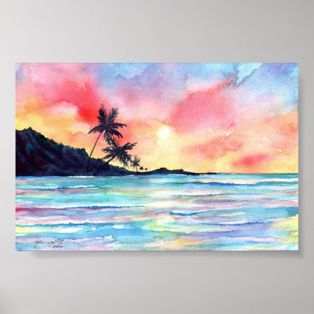 Kauai Sunset Poster (Vorne)