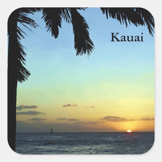 Kauai Sunset Sticker (Vorderseite)