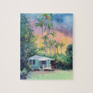 Kauai Sunset Vacation Hütte Tropical Game Puzzle