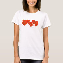 Kauai T - Shirt ~ Cluster von Blume des roten Hibi