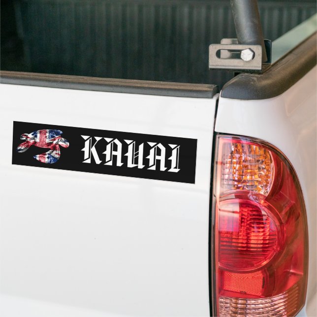 KAUAI - Tribal Honu HIFlag Autoaufkleber (Auf Lkw)