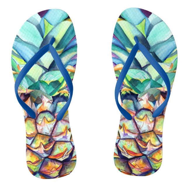 Kauai Tropische Ananas Flip Flops (Fußbett)