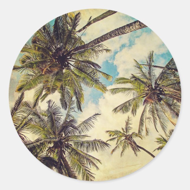 Kauai Vintag Palm Trees Sticker (Vorderseite)