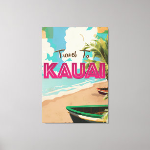 Kauai Vintage Urlaubsposter Leinwanddruck