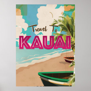 Kauai Vintage Urlaubsposter Poster