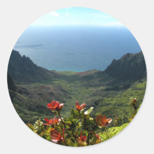 Kauais Küste Na Pali Runder Aufkleber