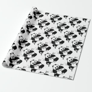 Kauen Panda Geschenkpapier