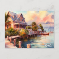 Kauf Haus Reisen Vintage Schlüssel florida Postkar
