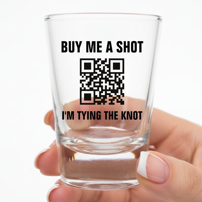 Kauf mir einen Schuss QR Code Junggesellinnenabsch Schnapsglas (Von Creator hochgeladen)