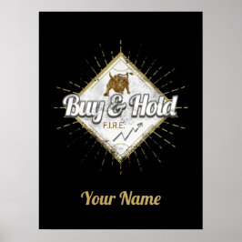 Kauf und Halten Trader Bull kaufen den aufstrebend Poster