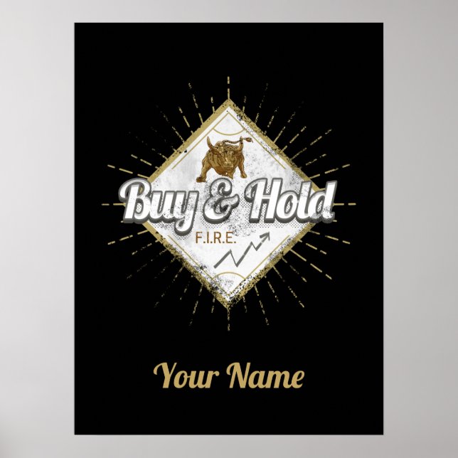 Kauf und Halten Trader Bull kaufen den aufstrebend Poster (Vorne)