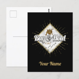 Kauf und Halten Trader Bull kaufen den aufstrebend Postkarte