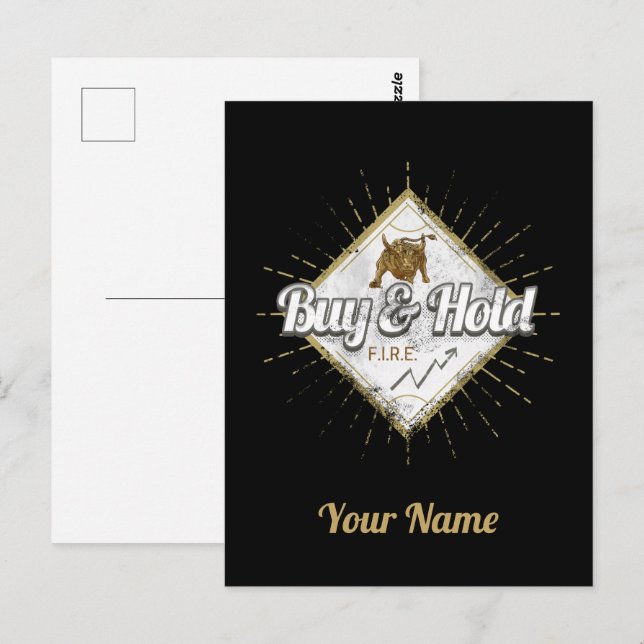 Kauf und Halten Trader Bull kaufen den aufstrebend Postkarte (Vorne/Hinten)