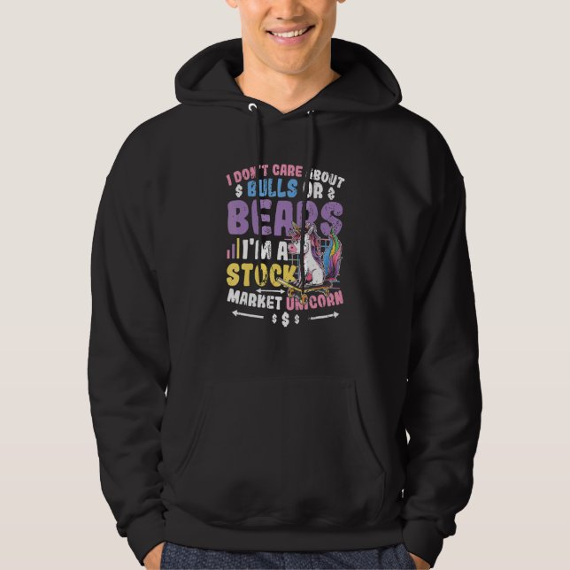 Kauf und Halten von Bull Bear Stock Market Hoodie (Vorderseite)