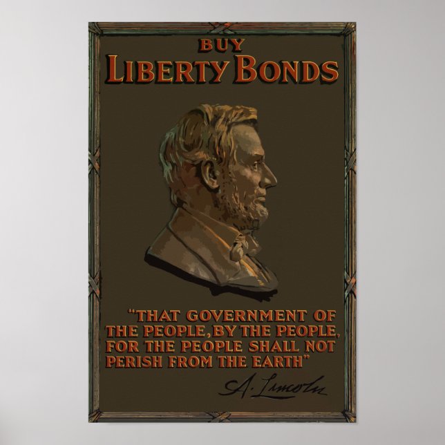 Kauf von Liberty Bonds — Abraham Lincoln Poster (Vorne)