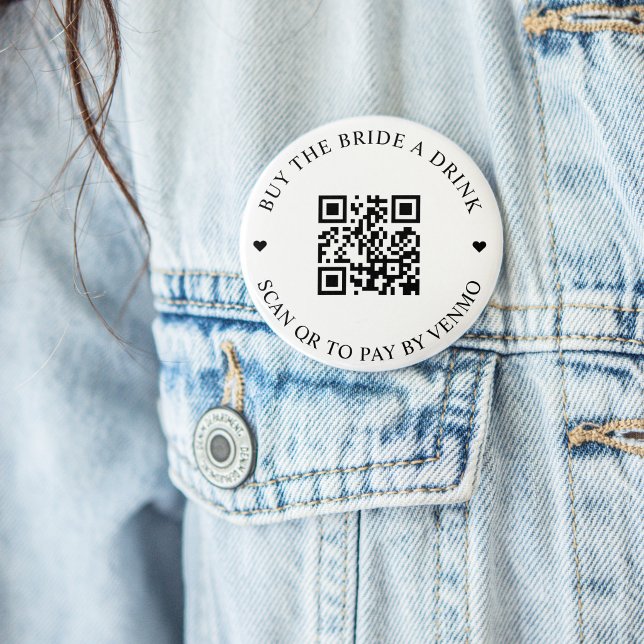 Kaufe der Braut einen Drink QR Code Button (Von Creator hochgeladen)