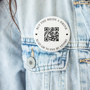 Kaufe der Braut einen Drink QR-Code-Button Button