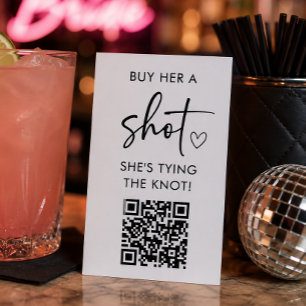 Kaufe ihr einen Shot, sie heiratet QR Code  Begleitkarte