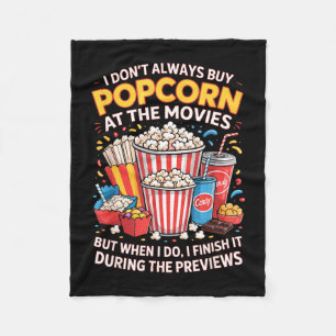 Kaufe keine Popcorn Film Kinofilm Essen Nacht Snac Fleecedecke
