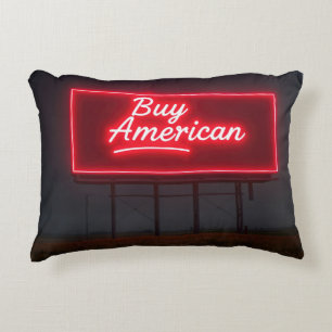 Kaufen American Red Neon Billboard Dekokissen