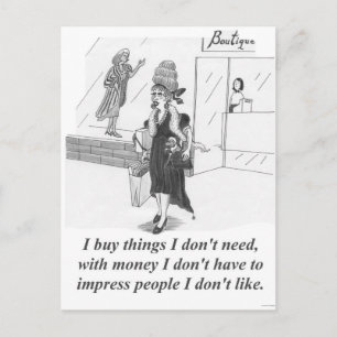 Kaufen Dinge, Lady kaufen Postkarte