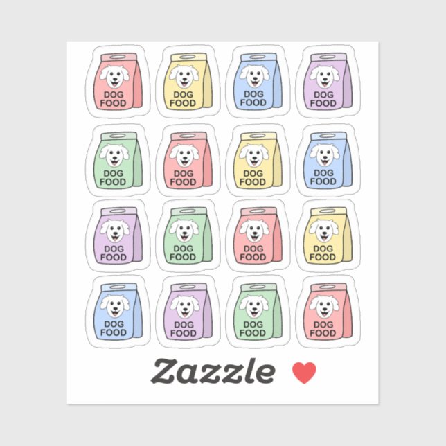 Kaufen Hunde Lebensmittel Füttre Hunde Erinnerung  Aufkleber (Blatt)