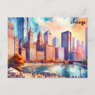 Kaufen Ort Reisen Vintage Schicago Postkarten